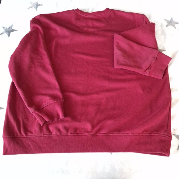 Izod Men’s XXL Red‎ Crewneck Sweatshirt Logo Classic Pullover Preppy Comfort - Picture 5 of 6